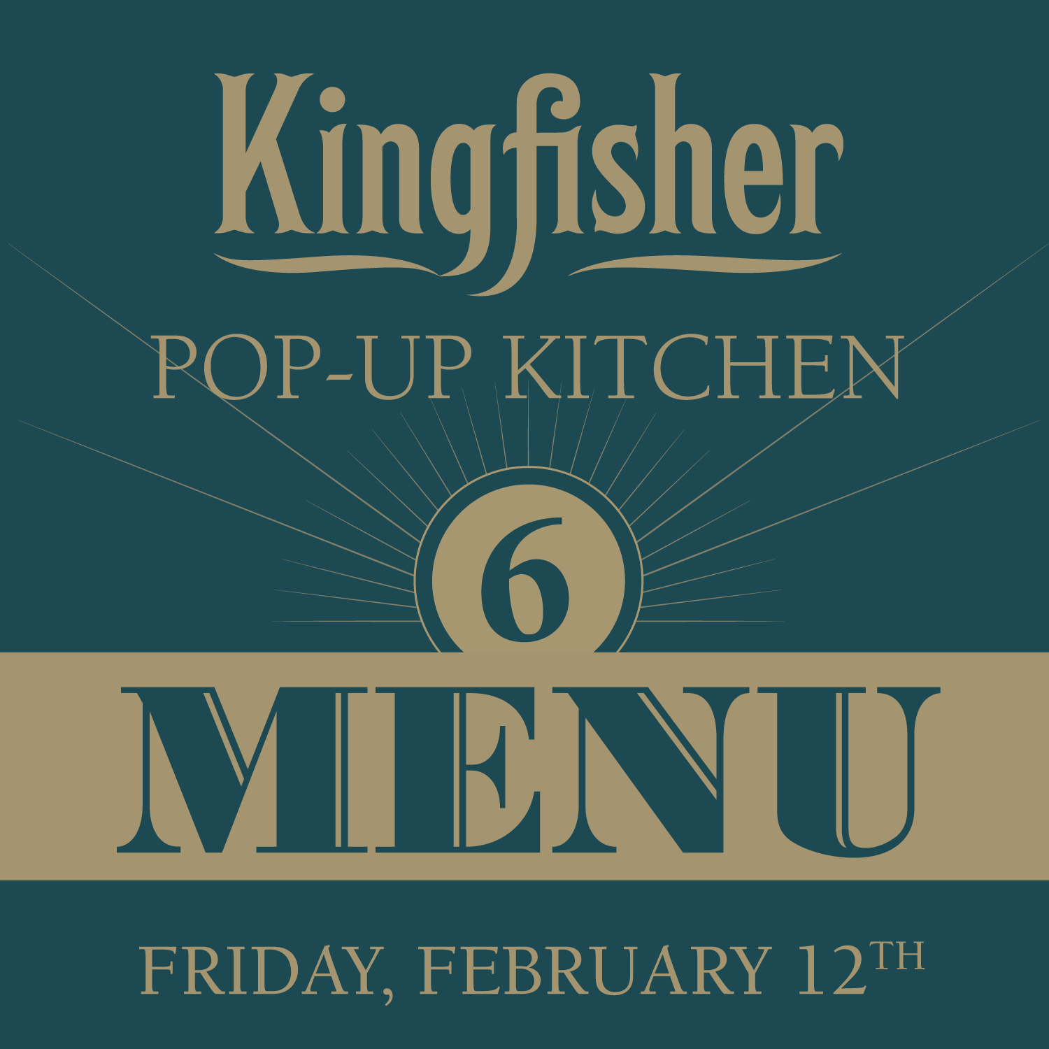 Kingfisher Pop-Up kitchen Menu 5. Friday, January 15th 2021.